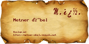 Metner Ábel névjegykártya